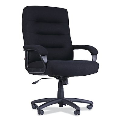 Alera® Kësson Series Fixed Arm Fabric Swivel Computer and Desk Chair, Black (12010-01D)