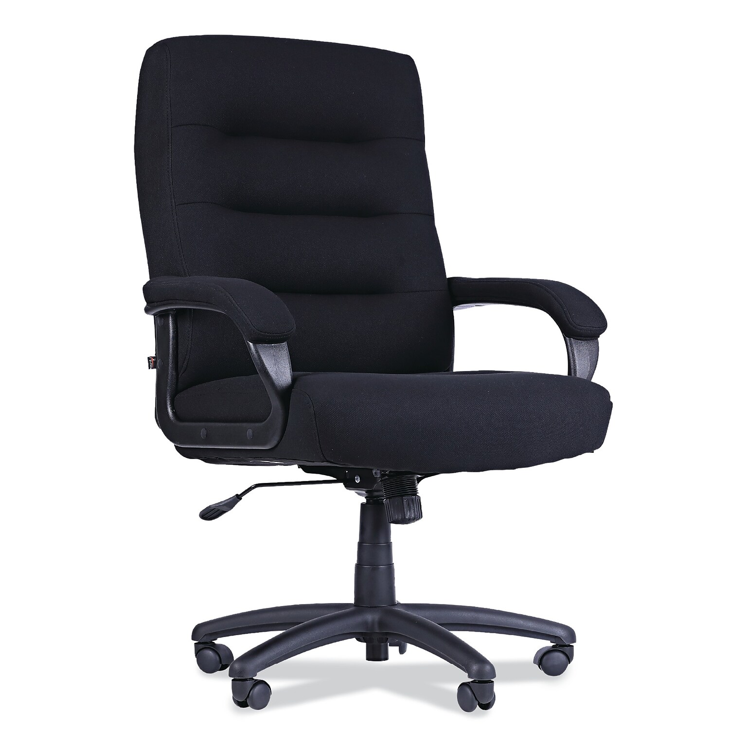 Alera® Kësson Series Fixed Arm Fabric Swivel Computer and Desk Chair, Black (12010-01D)