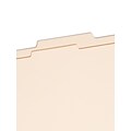 Smead Card Stock Heavy Duty Classification Folders, 2/5-Cut Tab, Letter Size, 1 Divider, Manila, 10/