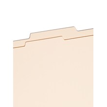 Smead Card Stock Heavy Duty Classification Folders, 2/5-Cut Tab, Letter Size, 1 Divider, Manila, 10/