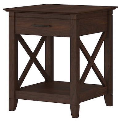 Bush Furniture Key West 20 x 20 End Table with Storage, Bing Cherry (KWT120BC-03)