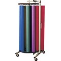 Pacon® Multi-Roll Paper Rack, Vertical, Rotary Design, Holds 10-Rolls