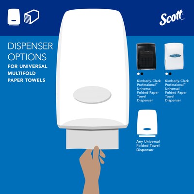 Scott Essential Recycled Multifold Paper Towels, 1-ply, 250 Sheets/Pack, 16 Packs/Carton (1840)
