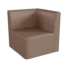 Flash Furniture Bright Beginnings Vinyl Classroom Modular 1-Seater Corner Chair, Brown (MK-ME15716-G