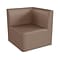 Flash Furniture Bright Beginnings Vinyl Classroom Modular 1-Seater Corner Chair, Brown (MK-ME15716-G