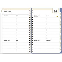 2024-2025 Blue Sky Day Designer Climbing Floral Blush 5 x 8 Academic Weekly & Monthly Planner, Pla