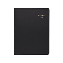 2024 AT-A-GLANCE 7 x 8.75 Weekly Appointment Book, Black (70-865-05-24)