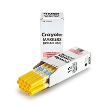 Crayola® Washable Broad Line Bulk Markers, 12 Pack, Yellow (58-7800-034)