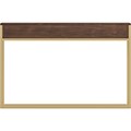 Martha Stewart Ollie 47W Home Office Desk with 3 Drawers, Walnut/Polished Brass (ZGZP028BRGLD)