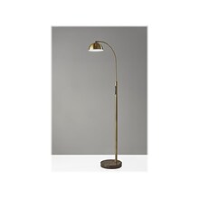 Adesso Bolton 57.75 Antique Brass Floor Lamp with Dome Shade (4307-21)