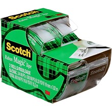 Scotch Magic Invisible Clear Tape Refill, 0.75 x 8.3 yds., 1Core, 2 Rolls/Pack (2105)