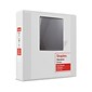 Staples® Standard 2" 3 Ring View Binder with D-Rings, White, 6/Pack (26444CT)