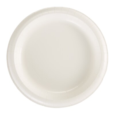 Dixie Basic Paper Plates, White, 8.8", 500/Carton (DBP09WCT)