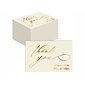 Better Office Engagement Thank You Cards with Envelopes, 4" x 6", Ivory/Gold, 50/Pack (64643-50PK)