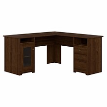 Bush Furniture Cabot 60W L Shaped Computer Desk, Modern Walnut (WC31030-03K)