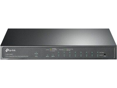 TP-LINK 10-Port Gigabit Ethernet PoE Smart Switch, Black (TL-SG1210MPE)
