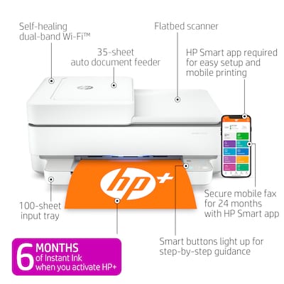 HP ENVY 6455e Wireless Color All-in-One Printer Includes 6 months of FREE Ink with HP+ (223R1A)