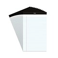 Staples Notepads, 8.5 x 14 (legal), Wide Ruled, White, 50 Sheets/Pad, Dozen Pads/Pack (ST57342)