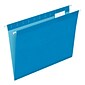 Pendaflex Reinforced Hanging File Folders, 1/5 Tab, Letter Size, Blue, 25/Box (PFX 4152 1/5 BLU)