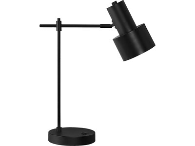 Monarch Specialties Inc. Incandescent Table Lamp, Matte Black (I 9647)