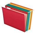 Pendaflex Reinforced Hanging File Folders, 1/5 Tab, Letter Size, Assorted Colors, 25/Box (PFX 4152 1