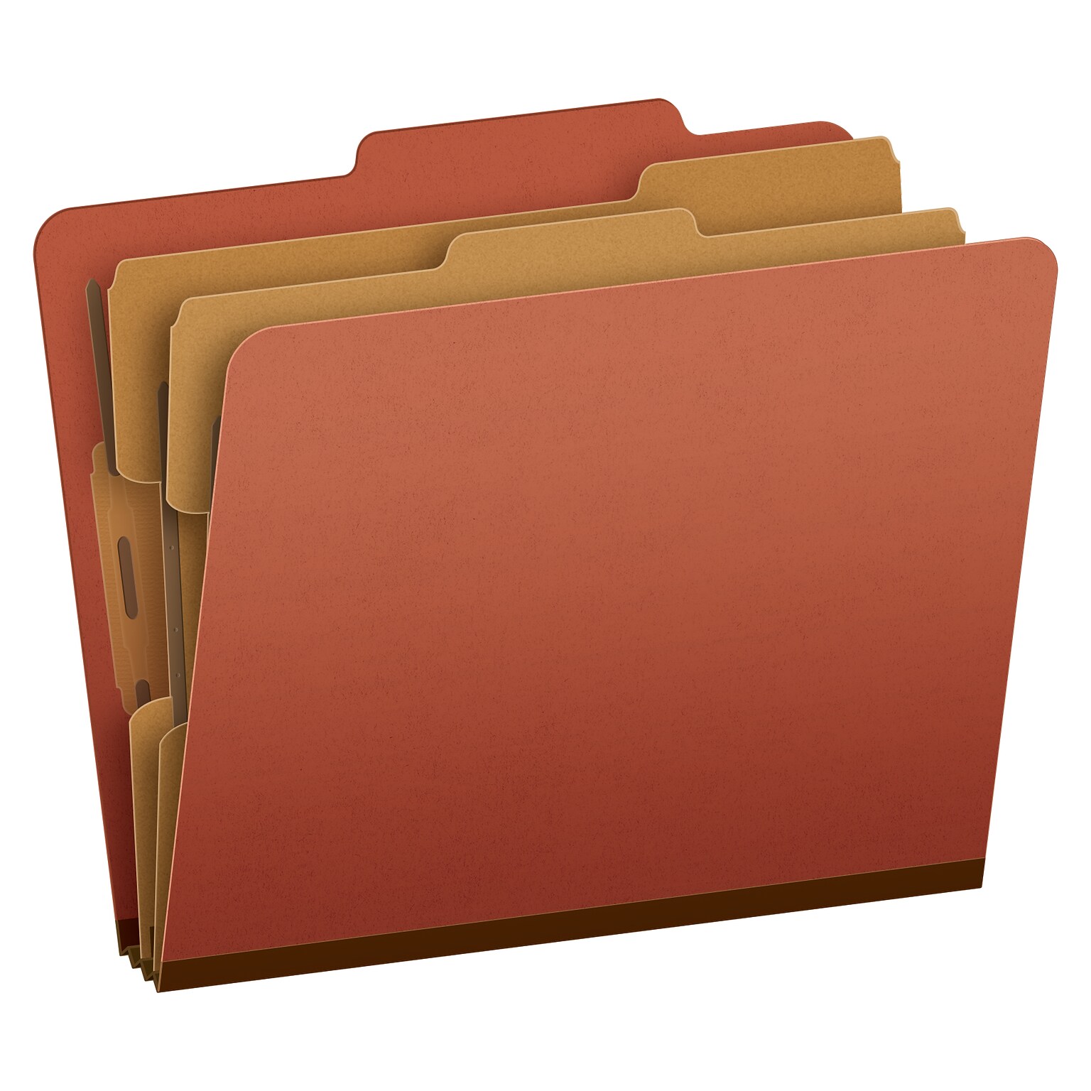 Pendaflex Moisture Resistant Heavy Duty Classification Folder, 2-Dividers, 2 Expansion, Letter Size, Brick Red, 10/Box (1257R)