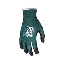 MCR Safety Cut Pro Hypermax Fiber/Nitrile Work Gloves, XS, A2 Cut Level, Green/Black, Pair (96782XS)