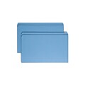 Smead Reinforced File Folder, Straight Cut, Legal Size, Blue, 100/Box (17010)