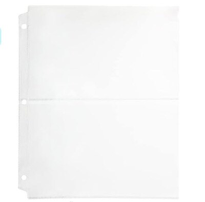 JAM Paper Plastic Binder Collection Pages, 9 1/8 x 11 3/8, 20 Sheets/Pack (287658323A)