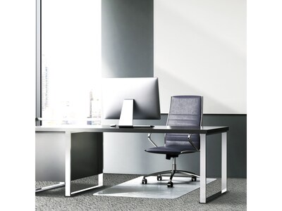 Cleartex Glaciermat Carpet & Hard Floor Chair Mat, 36" x 40", Glass (NCCMFLGL0012)