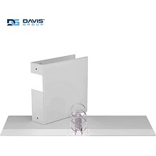 Davis Group Premium Economy 3 3-Ring Non-View Binders, White, 6/Pack (2314-00-06)