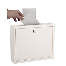 AdirOffice Multipurpose Drop Box Mailbox with Suggestion Cards, Large, White (631-03-WHI-PKG)