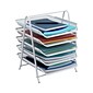 Mind Reader 5-Tier Stackable Paper Desk Tray Organizer, Metal, White (5TPAPER-WHT)