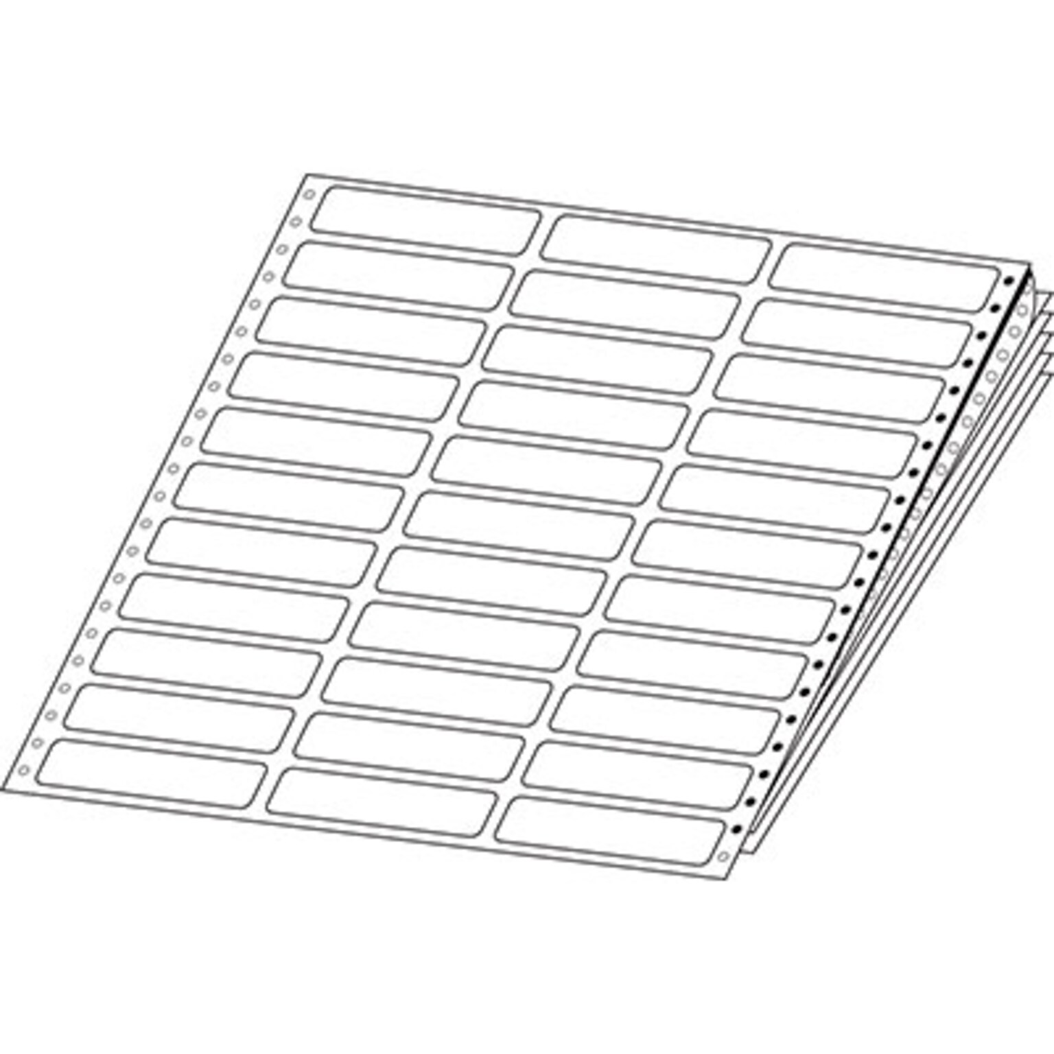 Quill Brand® Dot Matrix 3-Across Address Labels, 2-1/2 x 15/16, White, 15,000 Labels (710779)