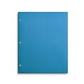 Staples® 4-Pocket 3-Hole Punched Presentation Folder, Blue (56213-CC)