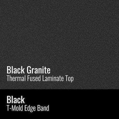 Correll 24"W Rectangular Adjstable Standing Desk, Black Granite (CST2436TF-07)