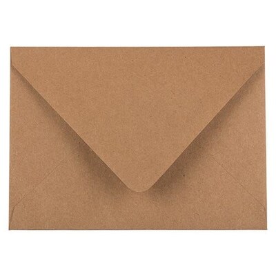 JAM Paper A6 Invitation Envelope, 4 7/5 x 6 1/2, Brown Kraft Recycled, 100/Pack (63134660D)