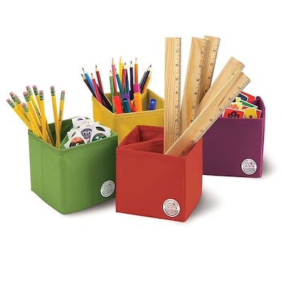 Primary Concepts Sensational Classroom Polyester Accessory Holders, Assorted Colors, 4/Pack, 2 Packs