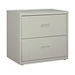Hirsh HL1000 Series 2-Drawer Lateral File Cabinet, Letter/Legal Size, Lockable, 28"H x 30"W x 18.63"D, Light Gray (19439)