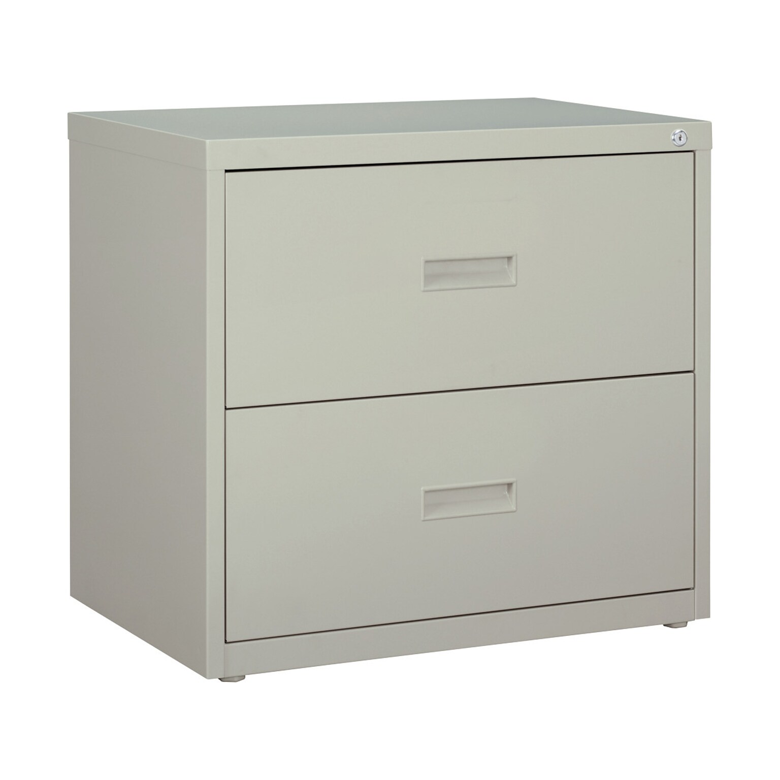 Hirsh HL1000 Series 2-Drawer Lateral File Cabinet, Letter/Legal Size, Lockable, 28H x 30W x 18.63D, Light Gray (19439)