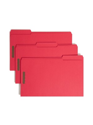 Smead Card Stock Classification Folders, Reinforced 1/3-Cut Tab, Legal Size, Red, 50/Box (17740)