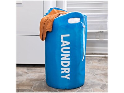 Honey-Can-Do Collapsible Laundry Hamper with Handles, Blue (HMP-09646)