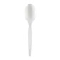 Dixie Plastic Teaspoon 5-7/8", Medium-Weight, White, 1,000/Carton (TM217)