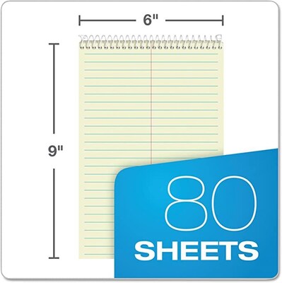 TOPS Steno Book, 6 x 9, Gregg Ruled, 80 Sheets, Assorted Colors, 4/Pack (80221)