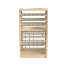 Flash Furniture Bright Beginnings 9-Section Art Drying Rack, 24.25H x 14W x 12.75D, Natural Birch