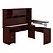 Bush Furniture Cabot 72W 3 Position L Shaped Sit to Stand Desk with Hutch, Harvest Cherry (CAB052HV