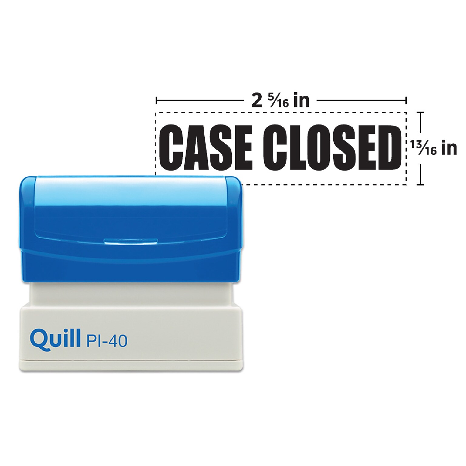 Custom 2000 Plus® PI Quill 40 Pre-inked Stamp, 13/16 x 2-5/16