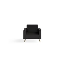 Safco Resi Vinyl Lounge Chair, Black (1732RESFEET4PKBL)