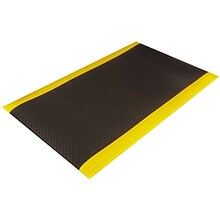Crown Mats Wear-Bond Tuff-Spun Anti-Fatigue Mat, 36 x 60, Black/Yellow (WB 0035YD)