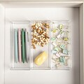 Martha Stewart Brody Stack and Slide Plastic Tray Office Desktop Organizer, Clear, 3/Set (BEPB45163C